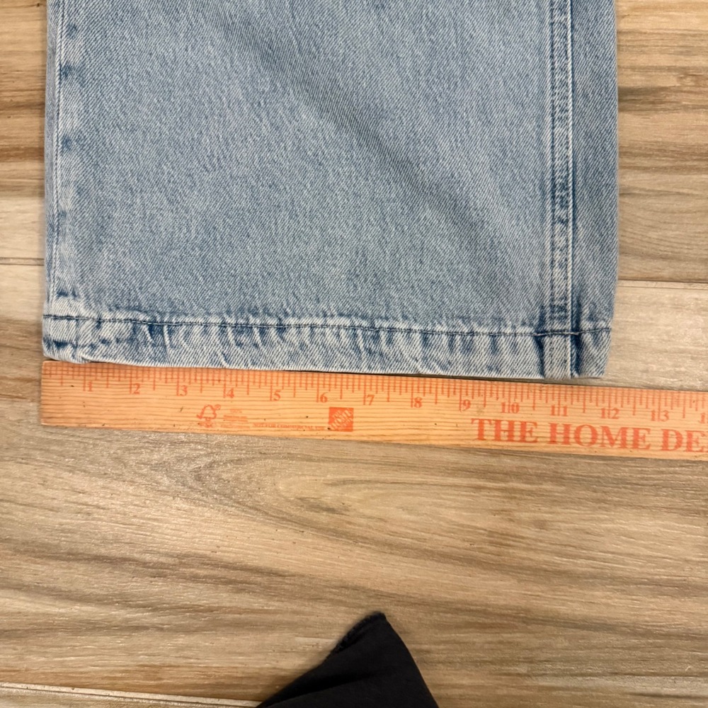 Free People We The Free Super Sweep Wide Leg Jeans Light Wash Blue Denim S - Picture 8 of 8